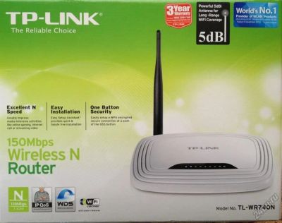 Лот: 5718615. Фото: 1. Wi-Fi-роутер TP-LINK TL-WR740N... Маршрутизаторы (роутеры)