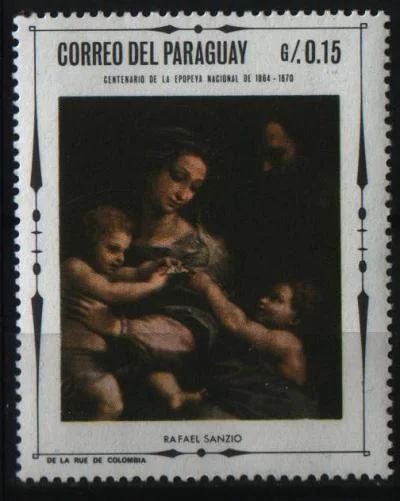 Лот: 8914804. Фото: 1. Парагвай 1972г Рафаэль - чистая. Марки