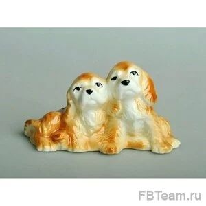 Лот: 10550436. Фото: 1. DIN3053 (1-120) Парочка собачек... Фигурки, статуэтки