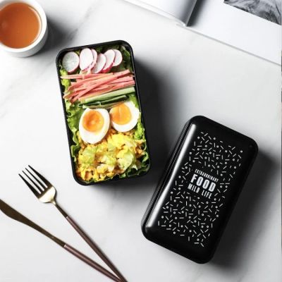 Лот: 12441502. Фото: 1. Ланч бокс FOOD черный. Контейнеры, банки