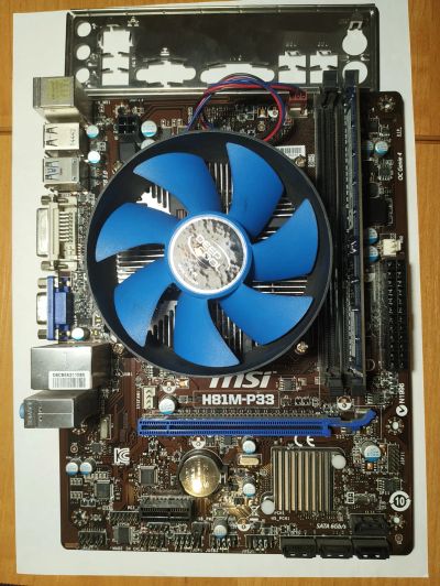Лот: 25545980. Фото: 1. материнская комплект msi h81m-p33... Материнские платы