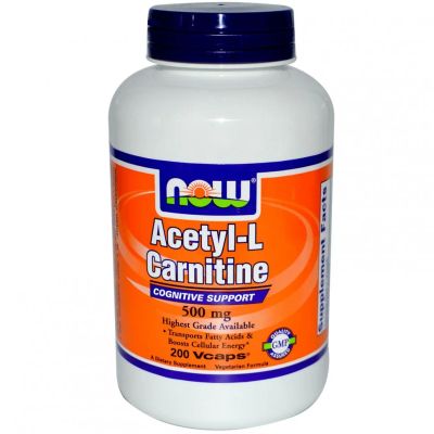 Лот: 18819714. Фото: 1. NOW Acetyl L - Carnitine 500 мг... Спортивное питание, витамины