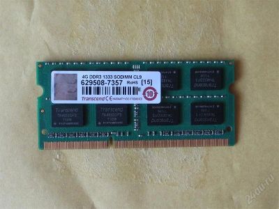 Лот: 2383078. Фото: 1. Transcend JM1333KSN-4G DDR3, SO-DIMM... Оперативная память
