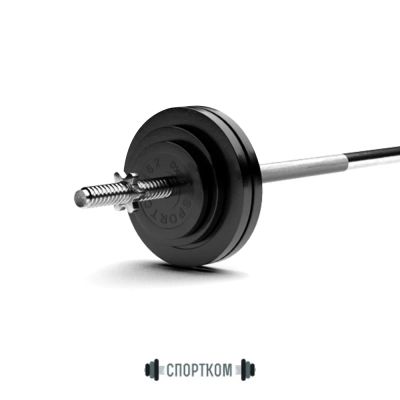 Лот: 22395035. Фото: 1. Штанга обрезиненная Sportcom 35кг. Штанги, блины