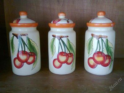Лот: 2769379. Фото: 1. Три баночки под сыпучие продукты... Контейнеры, банки