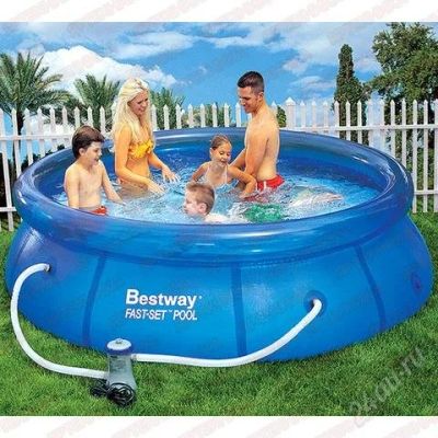 Лот: 1851923. Фото: 1. 57166 Бассейн Fast Set Pool, надувной... Всё для ландшафта