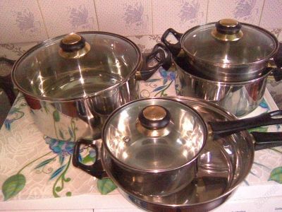 Лот: 119022. Фото: 1. Новый комплект посуды. Сковороды и сотейники