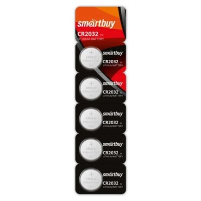 Лот: 24082818. Фото: 1. Батарейка Smartbuy, CR2032, Lithium... Батарейки, аккумуляторы, элементы питания