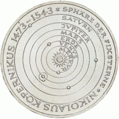 Лот: 10947026. Фото: 1. 5 марок 1973 г. 500 лет со дня... Германия и Австрия