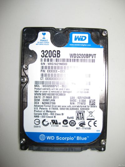 Лот: 18120422. Фото: 1. Жесткий диск Western Digital 320... Жёсткие диски (HDD)