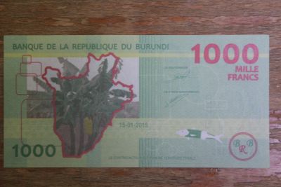 Лот: 21086632. Фото: 1. Бурунди 1000 франков 2015 года... Африка