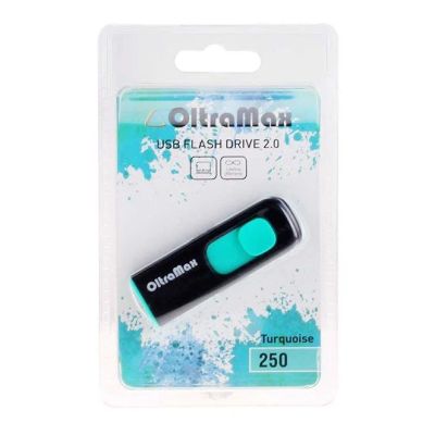 Лот: 11464530. Фото: 1. USB 4GB OltraMax 250 бирюзовый. USB-флеш карты