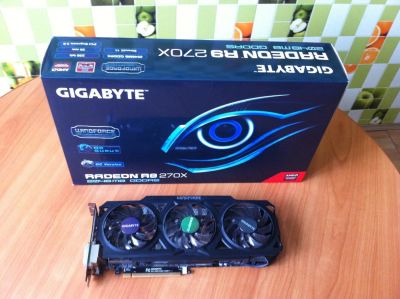 Лот: 9600775. Фото: 1. Видеокарта Gigabyte R9 270X Windforce... Видеокарты