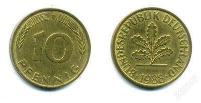 Лот: 1995878. Фото: 1. 10 Pfenning германия Обмен. Германия и Австрия