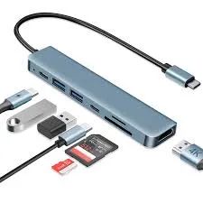 Лот: 23550744. Фото: 1. Type-C HUB 7 в 1 (Usb C PD 65w... USB хабы