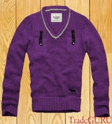 Лот: 4537123. Фото: 1. Свитер A&F фиолет. р-р 48. Свитеры, толстовки, худи