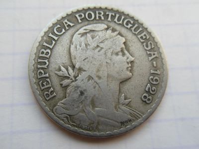 Лот: 9553158. Фото: 1. Португалия 1 эскудо 1928. Европа