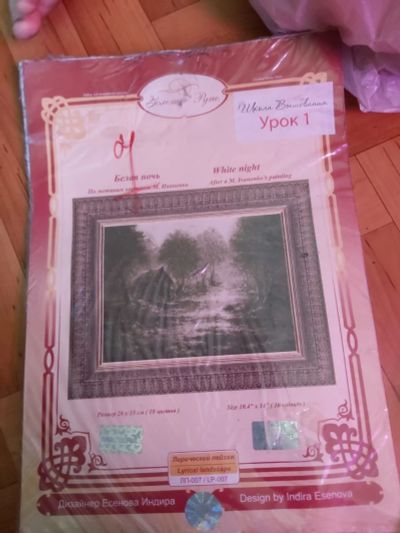 Лот: 15836493. Фото: 1. Вышивка "белая ночь". Вышивание