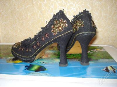 Лот: 357386. Фото: 1. Джинс.Бисер.Вышивка. Другое (женская обувь)