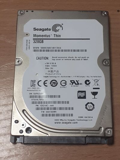 Лот: 19686784. Фото: 1. HDD для ноутбука 320gb Seagate... Жёсткие диски