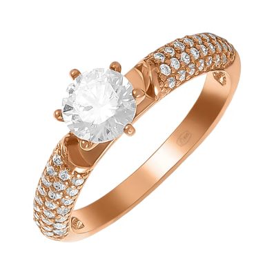 Лот: 23806346. Фото: 1. Кольцо TALANT из серебра с фианитами. Кольца, перстни