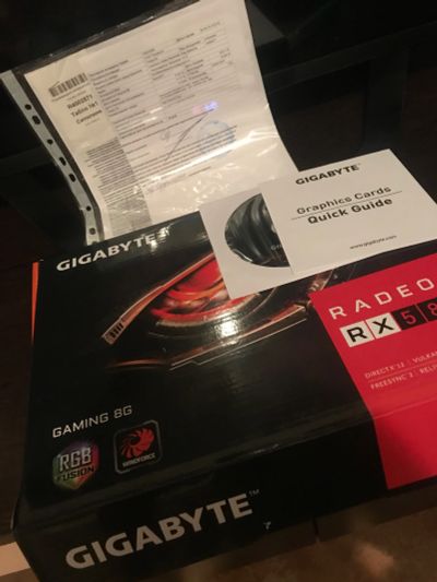 Лот: 14938394. Фото: 1. Видеокарта RX 580 8Gb Gigabyte... Видеокарты