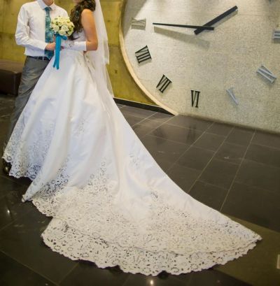 Лот: 3134422. Фото: 1. Свадебное платье для высоких. Свадебные платья