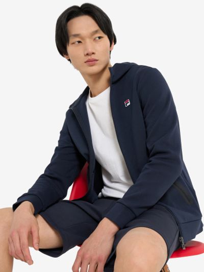 Лот: 24826690. Фото: 1. Толстовка мужская FILA, Синий. Легкие куртки, толстовки