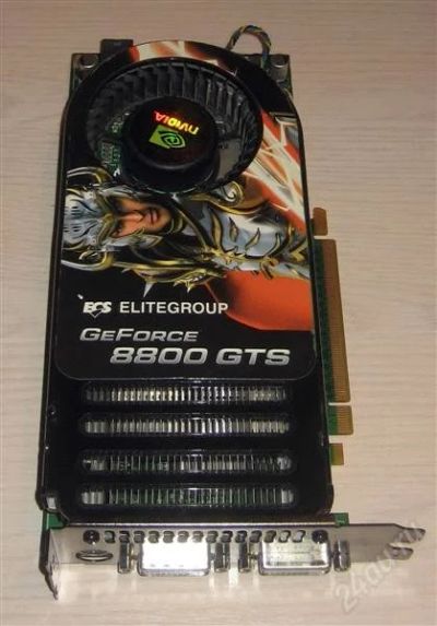Лот: 751947. Фото: 1. ECS GeForce 8800GTS 640 Mb 320... Видеокарты