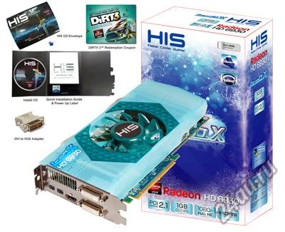Лот: 6775343. Фото: 1. HIS Radeon HD 6930 IceQ X 1GB... Видеокарты