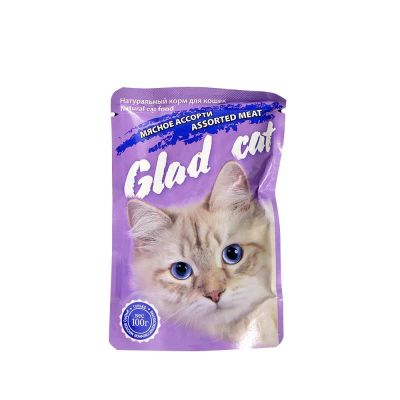 Лот: 10399016. Фото: 1. Корм Glad Cat Для Кошек Мясное... Корма