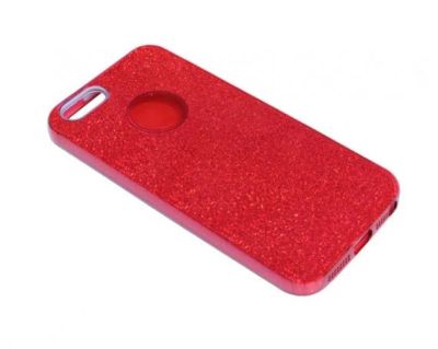 Лот: 12577594. Фото: 1. Чехол iPhone 5/5S Shine красный. Защитные стёкла, защитные плёнки