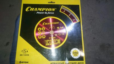 Лот: 9040390. Фото: 1. Диск алмазный Champion Бетон. Расходные материалы, сменные насадки