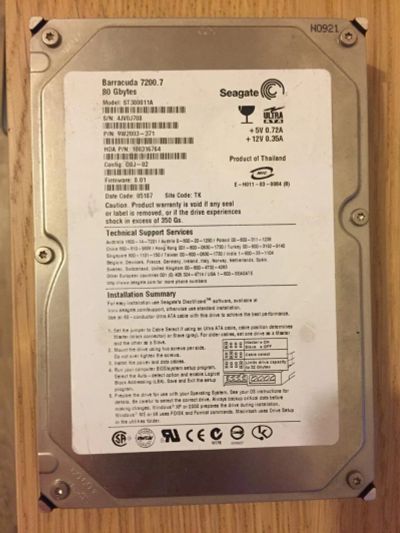 Лот: 10468910. Фото: 1. Жесткий диск HDD IDE Seagate Barracuda... Жёсткие диски (HDD)