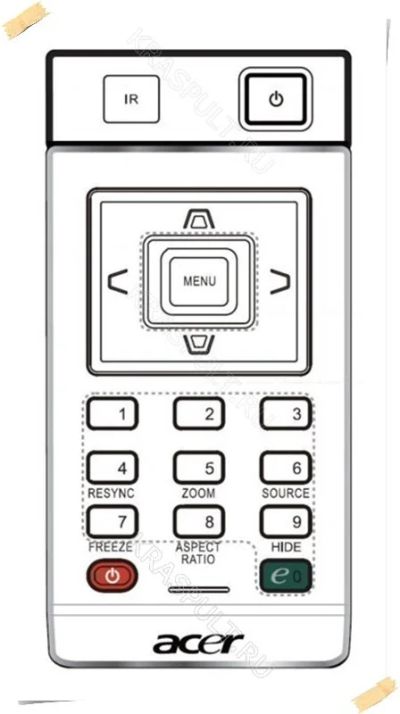 Лот: 11163578. Фото: 1. Пульт для проектора ACER X1161... Пульты ДУ