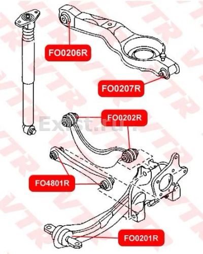 Лот: 15855962. Фото: 1. Mazda C2Y6-28-46X sat Сайлентблок... Ходовая, подвеска, рулевое управление