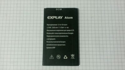 Лот: 10966374. Фото: 1. Аккумулятор Explay Atom 3.7v 2000mAh... Аккумуляторы