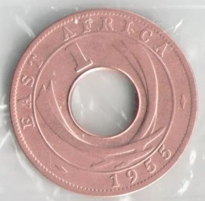 Лот: 11343483. Фото: 1. Восточная Африка 1 цент 1955 года... Африка