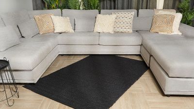 Лот: 24663895. Фото: 1. Ковер Askona Home Jute, цвет черный. Ковры