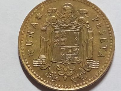 Лот: 14976232. Фото: 1. Монета Испании 1 песета. Европа