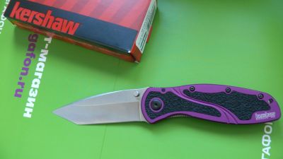 Лот: 12274684. Фото: 1. Kershaw Blur purple сталь CTS-BDZ1... Ножи, топоры