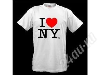 Лот: 594330. Фото: 1. Майка I love NY из Нью Йорка... Рубашки, водолазки