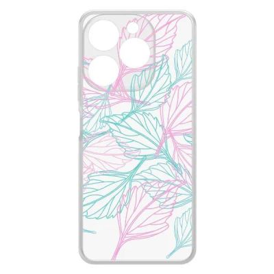 Лот: 24498734. Фото: 1. Чехол Krutoff Clear Case Листья... Чехлы, бамперы