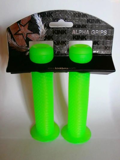 Лот: 3973079. Фото: 1. Грипсы KINK Alpha (BMX) green. Запчасти