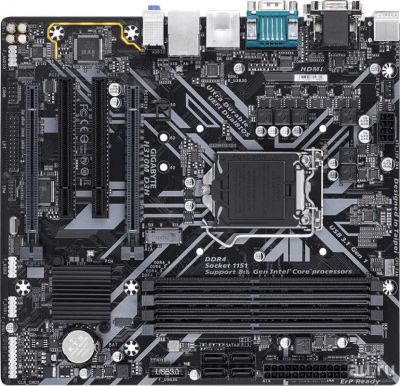 Лот: 17846763. Фото: 1. Gigabyte H310M D3H H310M D3H. Материнские платы