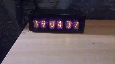 Лот: 6639355. Фото: 1. nixie clock часы на газоразрядных... Часы настенные, настольные
