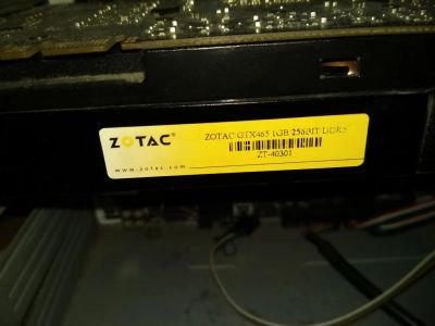 Лот: 10620373. Фото: 1. Видеокарта Zotac GTX465. Видеокарты