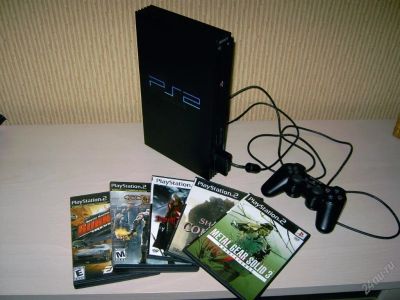 Лот: 101427. Фото: 1. SonyPlastation 2 FAT чипованная... Игровые приставки, консоли