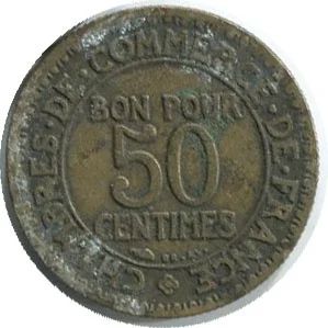 Лот: 4913098. Фото: 1. 50 сантимов франция 1923 год. Европа