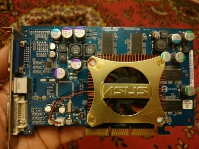Лот: 9473182. Фото: 1. Видеокарта AGP ASUS V9570 TD 256MB... Видеокарты